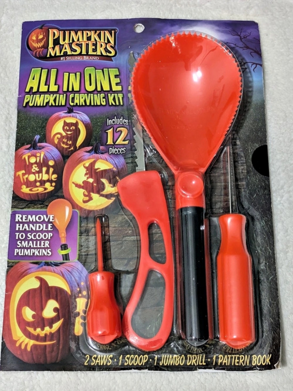 Pumpkin Masters All In One Pumpkin Carving Kit – 12 Piece Set with 8 Patterns
